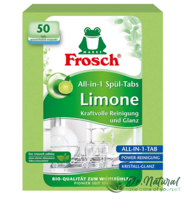 Detergent capsule ALL in ONE pentru masina de spalat vase, aroma lime, 50 spalari Frosch