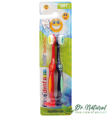 Periuta de dinti pentru copii 4-7 ani set 2 buc Bobby Smile Duo