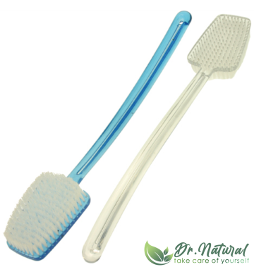 Perie de baie cu maner de plastic 42cm