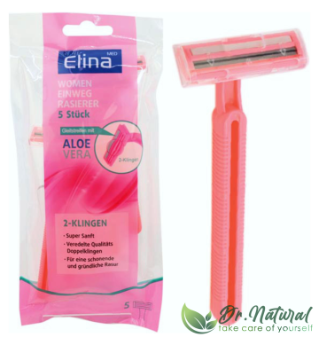 Aparat de ras de unica folosinta pentru femei, set 5 bucati, Elina Med