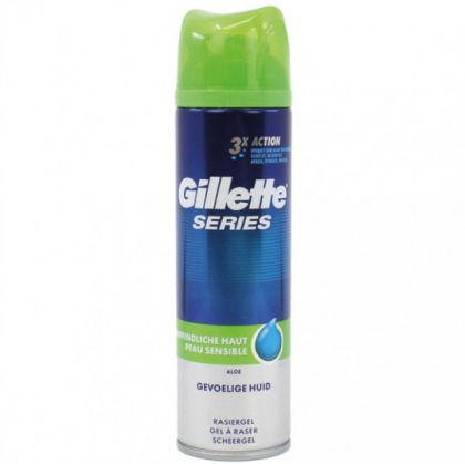 Gel de ras aloe vera ten sensibil Gillette Series 200ml