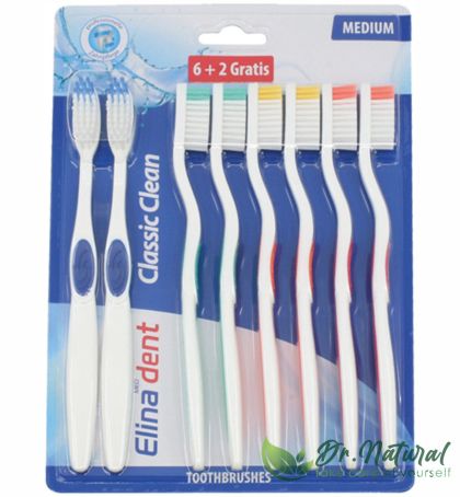 Periuta de dinti Clasic Clean 6+2 Elina Dent