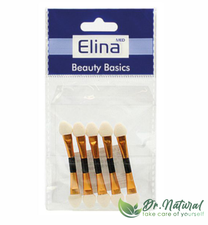 Aplicatoare duble fard de pleoape, set de 5 bucati, Elina med