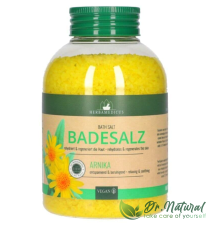 Herbamedicus Sare de baie cu extract de arnica 575g