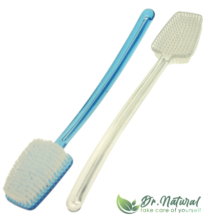 Perie de baie cu maner de plastic 42cm