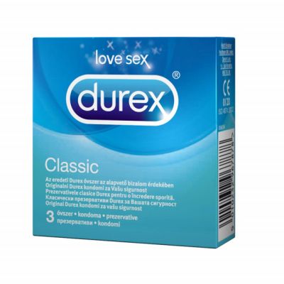 Prezervative Classic, 3 bucati, Durex