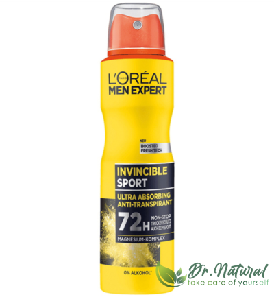 Antiperspirant 72h L'Oreal Men Expert Invincible Sport, 150 ml