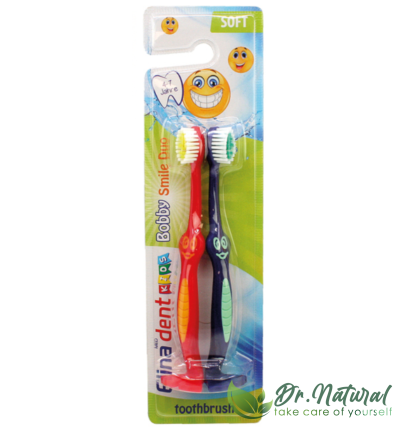 Periuta de dinti pentru copii 4-7 ani set 2 buc Bobby Smile Duo